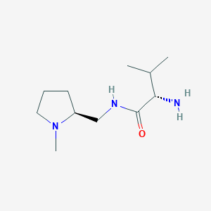molecular formula C11H23N3O B7930244 (S)-2-Amino-3-methyl-N-((S)-1-methyl-pyrrolidin-2-ylmethyl)-butyramide 