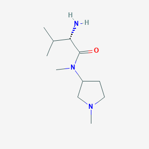 molecular formula C11H23N3O B7930250 (S)-2-Amino-3,N-dimethyl-N-(1-methyl-pyrrolidin-3-yl)-butyramide 
