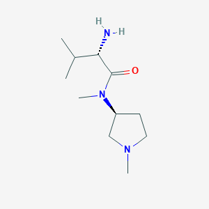 molecular formula C11H23N3O B7930263 (S)-2-Amino-3,N-dimethyl-N-((S)-1-methyl-pyrrolidin-3-yl)-butyramide 