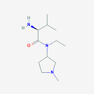 molecular formula C12H25N3O B7930278 (S)-2-Amino-N-ethyl-3-methyl-N-(1-methyl-pyrrolidin-3-yl)-butyramide 