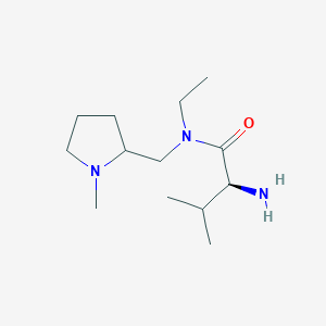 molecular formula C13H27N3O B7930286 (S)-2-Amino-N-ethyl-3-methyl-N-(1-methyl-pyrrolidin-2-ylmethyl)-butyramide 
