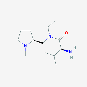 molecular formula C13H27N3O B7930287 (S)-2-Amino-N-ethyl-3-methyl-N-((S)-1-methyl-pyrrolidin-2-ylmethyl)-butyramide 