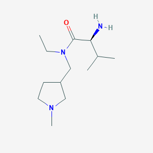 molecular formula C13H27N3O B7930291 (S)-2-Amino-N-ethyl-3-methyl-N-(1-methyl-pyrrolidin-3-ylmethyl)-butyramide 