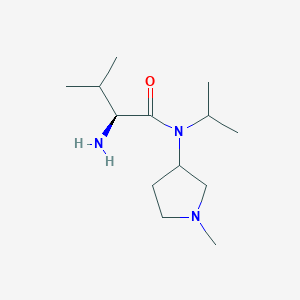 molecular formula C13H27N3O B7930304 (S)-2-Amino-N-isopropyl-3-methyl-N-(1-methyl-pyrrolidin-3-yl)-butyramide 