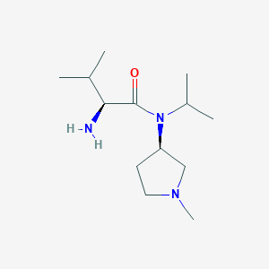 molecular formula C13H27N3O B7930308 (S)-2-Amino-N-isopropyl-3-methyl-N-((R)-1-methyl-pyrrolidin-3-yl)-butyramide 