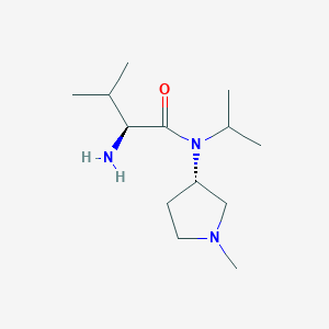molecular formula C13H27N3O B7930315 (S)-2-Amino-N-isopropyl-3-methyl-N-((S)-1-methyl-pyrrolidin-3-yl)-butyramide 