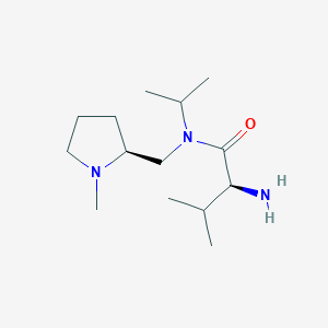 molecular formula C14H29N3O B7930321 (S)-2-Amino-N-isopropyl-3-methyl-N-((S)-1-methyl-pyrrolidin-2-ylmethyl)-butyramide 