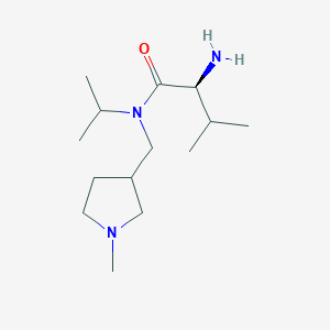 molecular formula C14H29N3O B7930324 (S)-2-Amino-N-isopropyl-3-methyl-N-(1-methyl-pyrrolidin-3-ylmethyl)-butyramide 