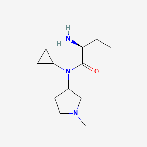 molecular formula C13H25N3O B7930329 (S)-2-Amino-N-cyclopropyl-3-methyl-N-(1-methyl-pyrrolidin-3-yl)-butyramide 