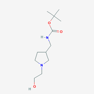 molecular formula C12H24N2O3 B7930383 [1-(2-Hydroxy-ethyl)-pyrrolidin-3-ylmethyl]-carbamic acid tert-butyl ester 