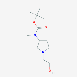 molecular formula C12H24N2O3 B7930391 [1-(2-Hydroxy-ethyl)-pyrrolidin-3-yl]-methyl-carbamic acid tert-butyl ester 