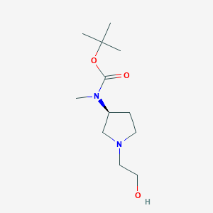 molecular formula C12H24N2O3 B7930394 [(S)-1-(2-Hydroxy-ethyl)-pyrrolidin-3-yl]-methyl-carbamic acid tert-butyl ester 