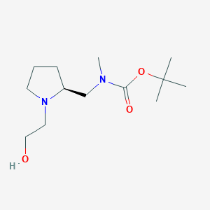 molecular formula C13H26N2O3 B7930405 [(S)-1-(2-Hydroxy-ethyl)-pyrrolidin-2-ylmethyl]-methyl-carbamic acid tert-butyl ester 