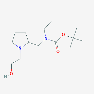 molecular formula C14H28N2O3 B7930437 Ethyl-[1-(2-hydroxy-ethyl)-pyrrolidin-2-ylmethyl]-carbamic acid tert-butyl ester 