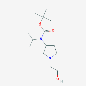 molecular formula C14H28N2O3 B7930450 [1-(2-Hydroxy-ethyl)-pyrrolidin-3-yl]-isopropyl-carbamic acid tert-butyl ester 