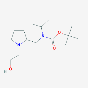 molecular formula C15H30N2O3 B7930459 [1-(2-Hydroxy-ethyl)-pyrrolidin-2-ylmethyl]-isopropyl-carbamic acid tert-butyl ester 