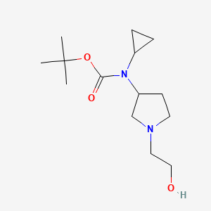 molecular formula C14H26N2O3 B7930468 Cyclopropyl-[1-(2-hydroxy-ethyl)-pyrrolidin-3-yl]-carbamic acid tert-butyl ester 