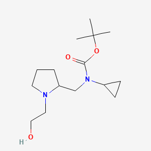 molecular formula C15H28N2O3 B7930484 Cyclopropyl-[1-(2-hydroxy-ethyl)-pyrrolidin-2-ylmethyl]-carbamic acid tert-butyl ester 