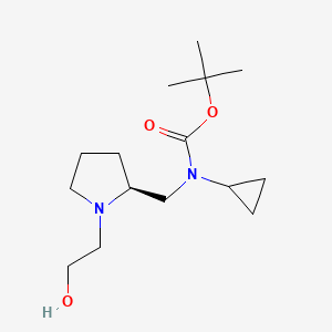 molecular formula C15H28N2O3 B7930486 Cyclopropyl-[(S)-1-(2-hydroxy-ethyl)-pyrrolidin-2-ylmethyl]-carbamic acid tert-butyl ester 