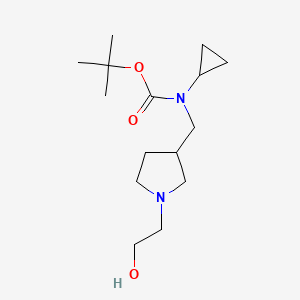 molecular formula C15H28N2O3 B7930487 Cyclopropyl-[1-(2-hydroxy-ethyl)-pyrrolidin-3-ylmethyl]-carbamic acid tert-butyl ester 