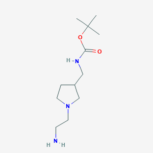 molecular formula C12H25N3O2 B7930506 [1-(2-Amino-ethyl)-pyrrolidin-3-ylmethyl]-carbamic acid tert-butyl ester 