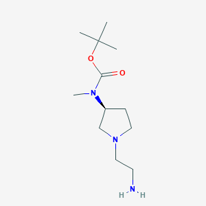 molecular formula C12H25N3O2 B7930514 [(S)-1-(2-Amino-ethyl)-pyrrolidin-3-yl]-methyl-carbamic acid tert-butyl ester 