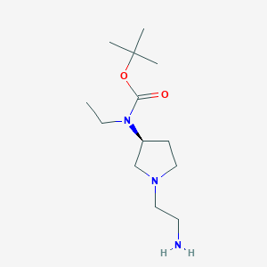 molecular formula C13H27N3O2 B7930529 (S)-tert-Butyl (1-(2-aminoethyl)pyrrolidin-3-yl)(ethyl)carbamate 