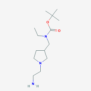 molecular formula C14H29N3O2 B7930531 [1-(2-Amino-ethyl)-pyrrolidin-3-ylmethyl]-ethyl-carbamic acid tert-butyl ester 