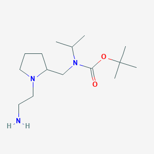 molecular formula C15H31N3O2 B7930546 [1-(2-Amino-ethyl)-pyrrolidin-2-ylmethyl]-isopropyl-carbamic acid tert-butyl ester 