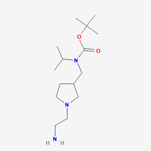molecular formula C15H31N3O2 B7930555 [1-(2-Amino-ethyl)-pyrrolidin-3-ylmethyl]-isopropyl-carbamic acid tert-butyl ester 
