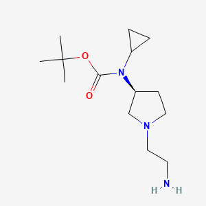 molecular formula C14H27N3O2 B7930562 [(S)-1-(2-Amino-ethyl)-pyrrolidin-3-yl]-cyclopropyl-carbamic acid tert-butyl ester 