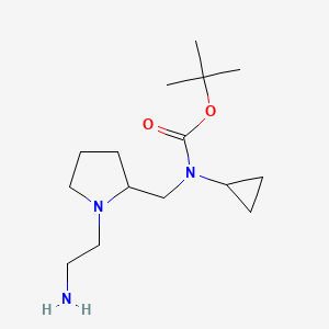 molecular formula C15H29N3O2 B7930570 [1-(2-Amino-ethyl)-pyrrolidin-2-ylmethyl]-cyclopropyl-carbamic acid tert-butyl ester 