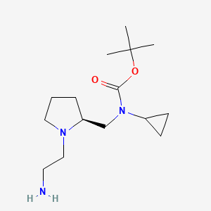 molecular formula C15H29N3O2 B7930575 [(S)-1-(2-Amino-ethyl)-pyrrolidin-2-ylmethyl]-cyclopropyl-carbamic acid tert-butyl ester 