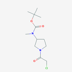 molecular formula C12H21ClN2O3 B7930609 [1-(2-Chloro-acetyl)-pyrrolidin-3-yl]-methyl-carbamic acid tert-butyl ester 