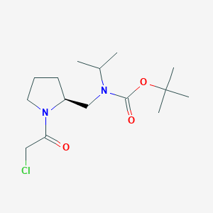 molecular formula C15H27ClN2O3 B7930615 [(S)-1-(2-Chloro-acetyl)-pyrrolidin-2-ylmethyl]-isopropyl-carbamic acid tert-butyl ester 