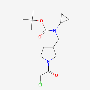 molecular formula C15H25ClN2O3 B7930637 [1-(2-Chloro-acetyl)-pyrrolidin-3-ylmethyl]-cyclopropyl-carbamic acid tert-butyl ester 