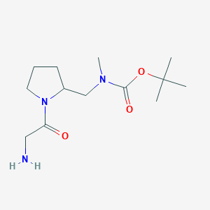 molecular formula C13H25N3O3 B7930654 [1-(2-Amino-acetyl)-pyrrolidin-2-ylmethyl]-methyl-carbamic acid tert-butyl ester 