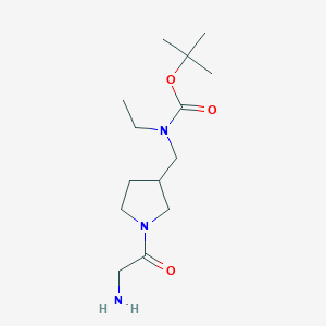 molecular formula C14H27N3O3 B7930688 [1-(2-Amino-acetyl)-pyrrolidin-3-ylmethyl]-ethyl-carbamic acid tert-butyl ester 