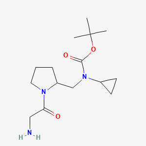 molecular formula C15H27N3O3 B7930716 [1-(2-Amino-acetyl)-pyrrolidin-2-ylmethyl]-cyclopropyl-carbamic acid tert-butyl ester 