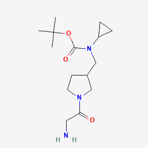 molecular formula C15H27N3O3 B7930729 [1-(2-Amino-acetyl)-pyrrolidin-3-ylmethyl]-cyclopropyl-carbamic acid tert-butyl ester 