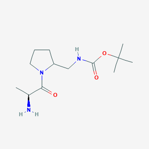 molecular formula C13H25N3O3 B7930738 [1-((S)-2-Amino-propionyl)-pyrrolidin-2-ylmethyl]-carbamic acid tert-butyl ester 