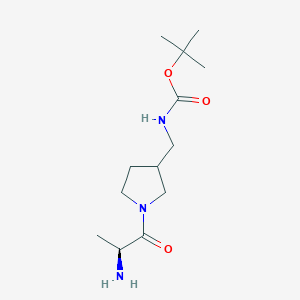 molecular formula C13H25N3O3 B7930751 [1-((S)-2-Amino-propionyl)-pyrrolidin-3-ylmethyl]-carbamic acid tert-butyl ester 