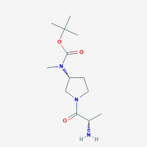molecular formula C13H25N3O3 B7930773 [(R)-1-((S)-2-Amino-propionyl)-pyrrolidin-3-yl]-methyl-carbamic acid tert-butyl ester 
