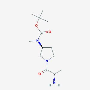 molecular formula C13H25N3O3 B7930776 [(S)-1-((S)-2-Amino-propionyl)-pyrrolidin-3-yl]-methyl-carbamic acid tert-butyl ester 