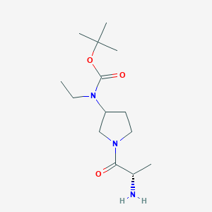 molecular formula C14H27N3O3 B7930799 [1-((S)-2-Amino-propionyl)-pyrrolidin-3-yl]-ethyl-carbamic acid tert-butyl ester 