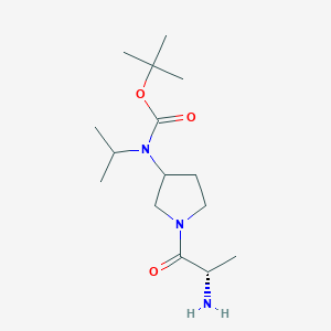 molecular formula C15H29N3O3 B7930802 [1-((S)-2-Amino-propionyl)-pyrrolidin-3-yl]-isopropyl-carbamic acid tert-butyl ester 