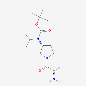 molecular formula C15H29N3O3 B7930807 [(R)-1-((S)-2-Amino-propionyl)-pyrrolidin-3-yl]-isopropyl-carbamic acid tert-butyl ester 