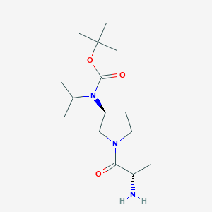 molecular formula C15H29N3O3 B7930809 [(S)-1-((S)-2-Amino-propionyl)-pyrrolidin-3-yl]-isopropyl-carbamic acid tert-butyl ester 