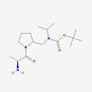 molecular formula C16H31N3O3 B7930810 [1-((S)-2-Amino-propionyl)-pyrrolidin-2-ylmethyl]-isopropyl-carbamic acid tert-butyl ester 