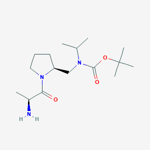 molecular formula C16H31N3O3 B7930815 [(S)-1-((S)-2-Amino-propionyl)-pyrrolidin-2-ylmethyl]-isopropyl-carbamic acid tert-butyl ester 